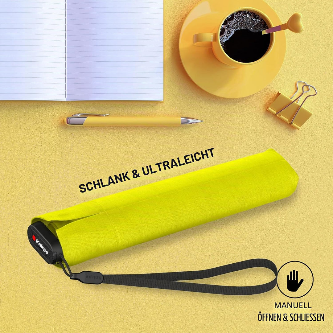 Knirps Taschenschirm Ultra US.050 Slim Manual – Ultra leicht und flach – Sturmfest – Windproof – 21
