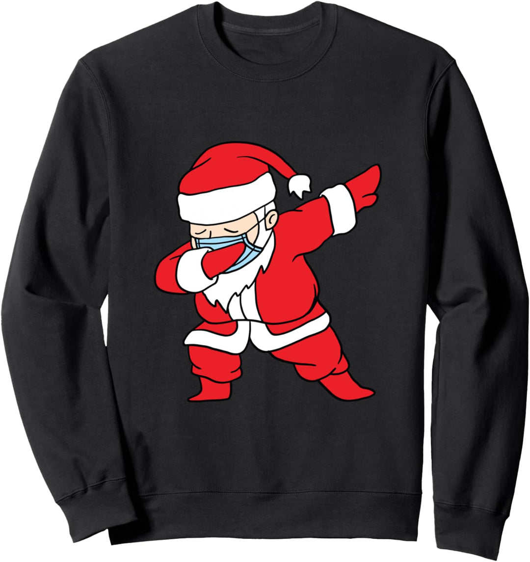 Dabbing Santa Nikolaus Atemschutz Maske Xmas Weihnachts Sweatshirt