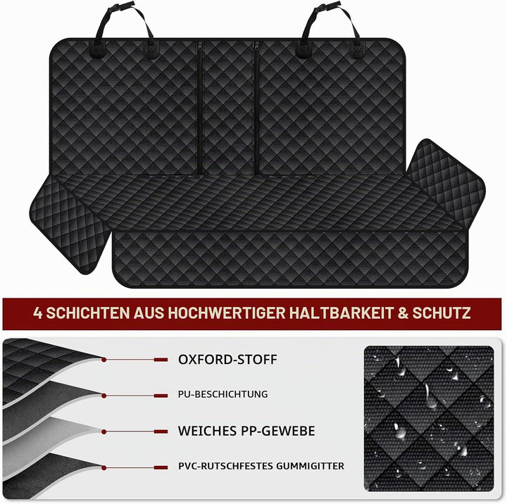 Hundedecke Auto Rückbank, Wasserdicht Hunde Autositzbezug, Kratzfest Autoschondecke Hund Rücksitz mi