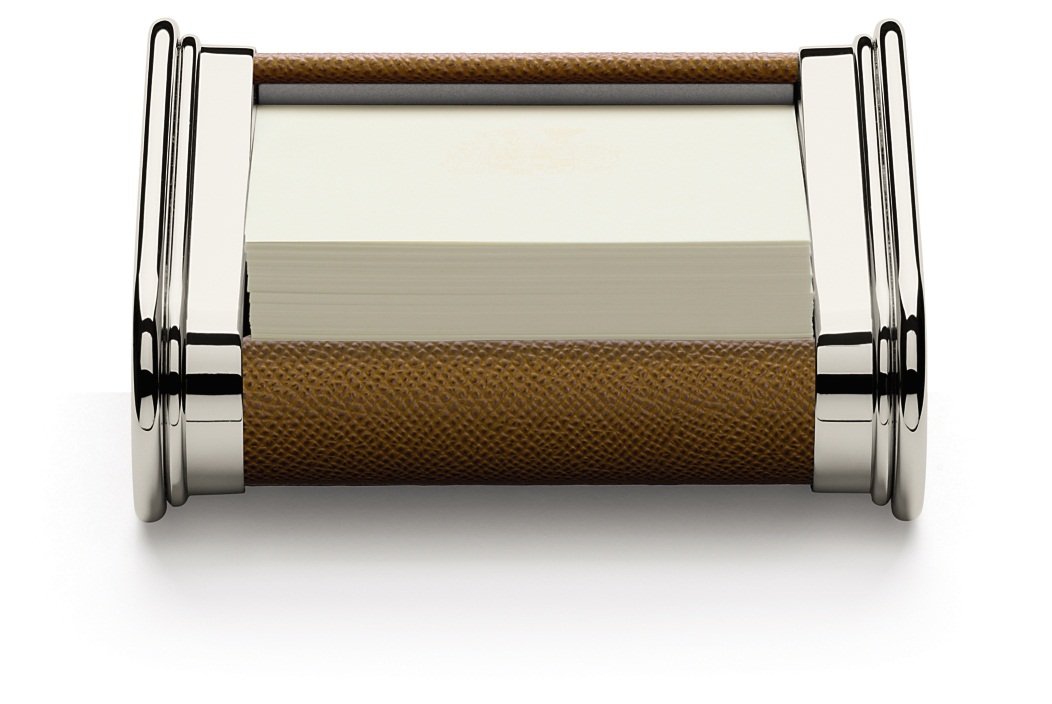 Graf von Faber-Castell 118571 - Zettelkasten Cognac, Leder, Zettelbox für ca. 40 Notizzettel