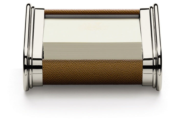 Graf von Faber-Castell 118571 - Zettelkasten Cognac, Leder, Zettelbox für ca. 40 Notizzettel