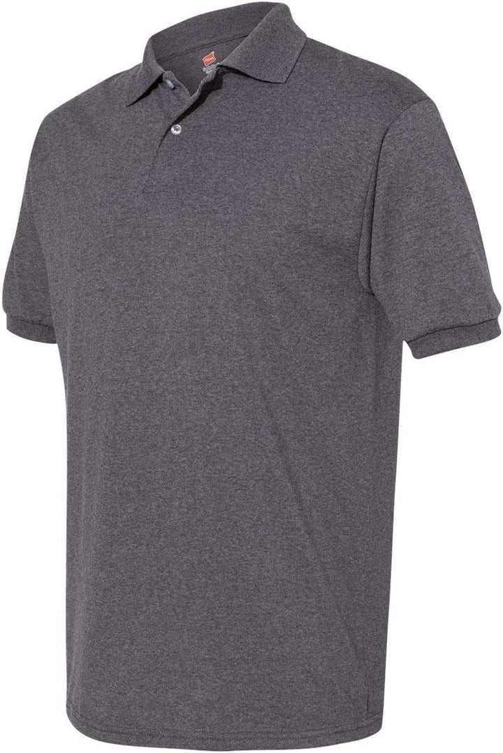 Hanes Herren Männer EcoSmart Jersey Polo, Charcoal Heather M, Charcoal Heather M