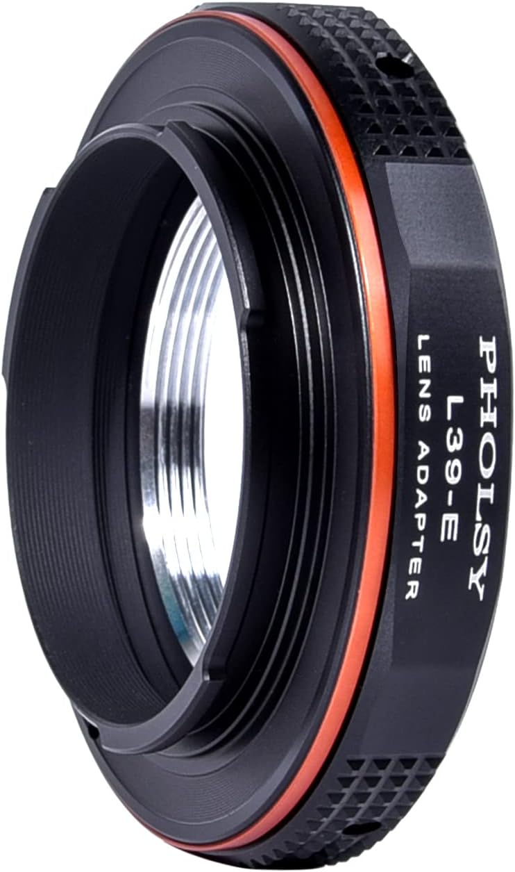PHOLSY Objektivadapter Leica M39 auf Sony E Kompatibel für Leica L39 M39 LTM 39mm Objektiv auf Sony
