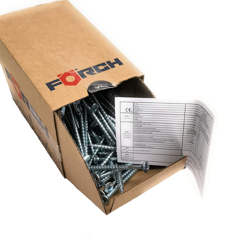 - Förch - (4,0 x 30 mm - 1000 Stück) - Profi Holzbauschrauben - doppelt abgeklappter Gewindegang - E