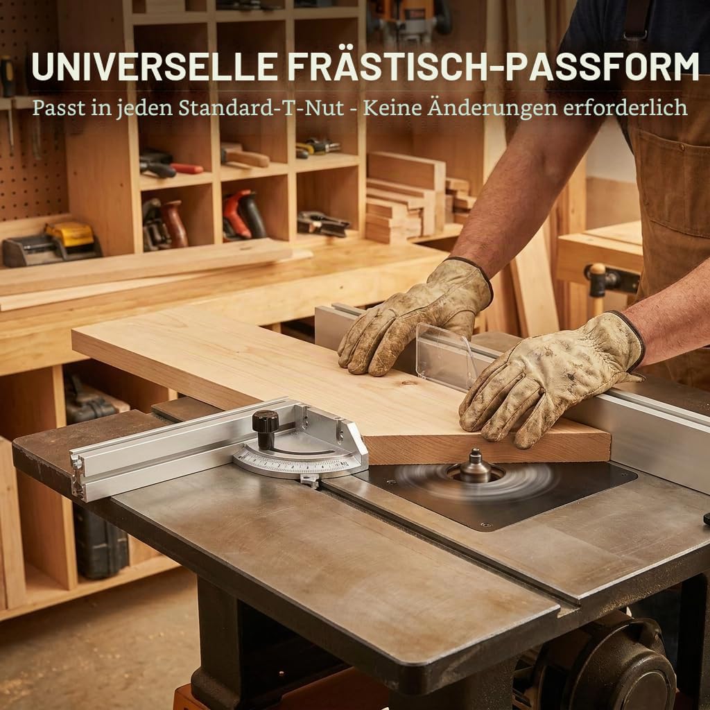 Gehrungslehre Führungsschiene Holzbearbeitungs-Tischsäge Einstellbare Winkellehre, Tischhandlauf-Zau