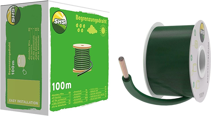 100m Begrenzungskabel + 300 Erdspiesse für Mähroboter Rasenmäher Rasenroboter Zubehör Set Begrenzung