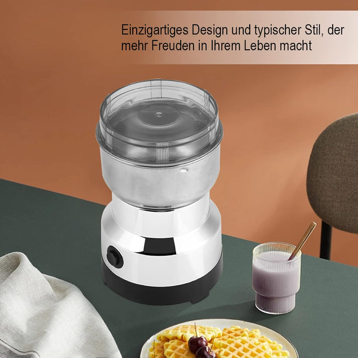Kaffeemühle Elektrisch, Edelstahl Gewürzmühle Kaffee Mühle mit Schlagmesser, Multifunktionale Mühle,