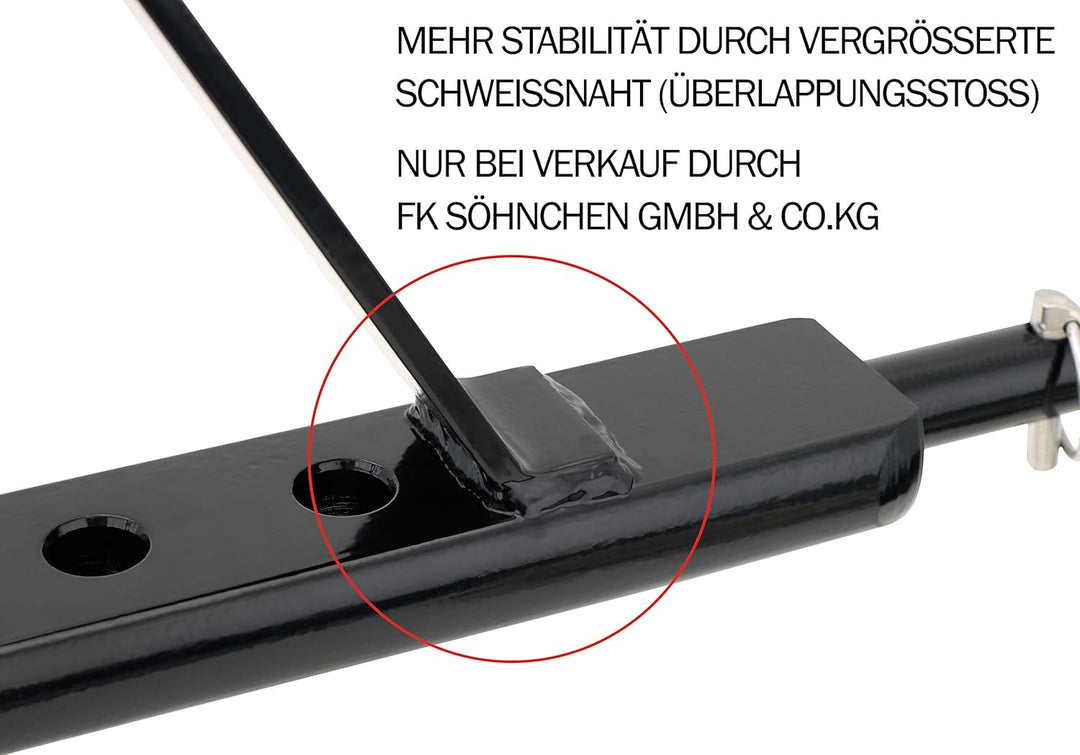 Ackerschiene Dreipunkt-Aufhängung verdrehsicher mit Kugelkopfbolzen und Anhänger-Zugmaul, Kat 2, 812