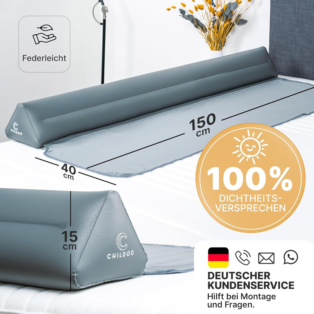 CHILDOO Rausfallschutz Bett aufblasbar Reise [Einzelpack] Bettschutzgitter für Kinder Bettkantenschu