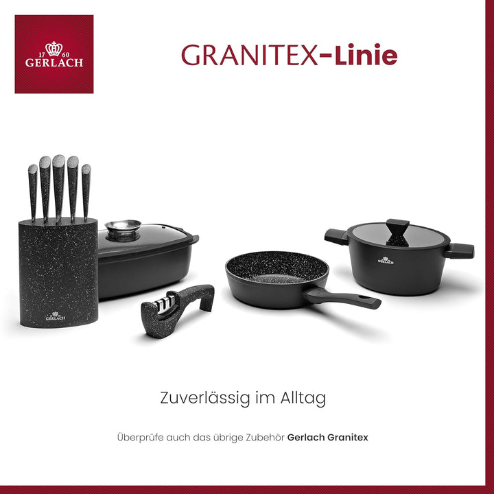 Gerlach Granitex Bräter Mit Deckel Für Induktion Backofen Topf Schmortopf Bratentopf Backofengeeigne