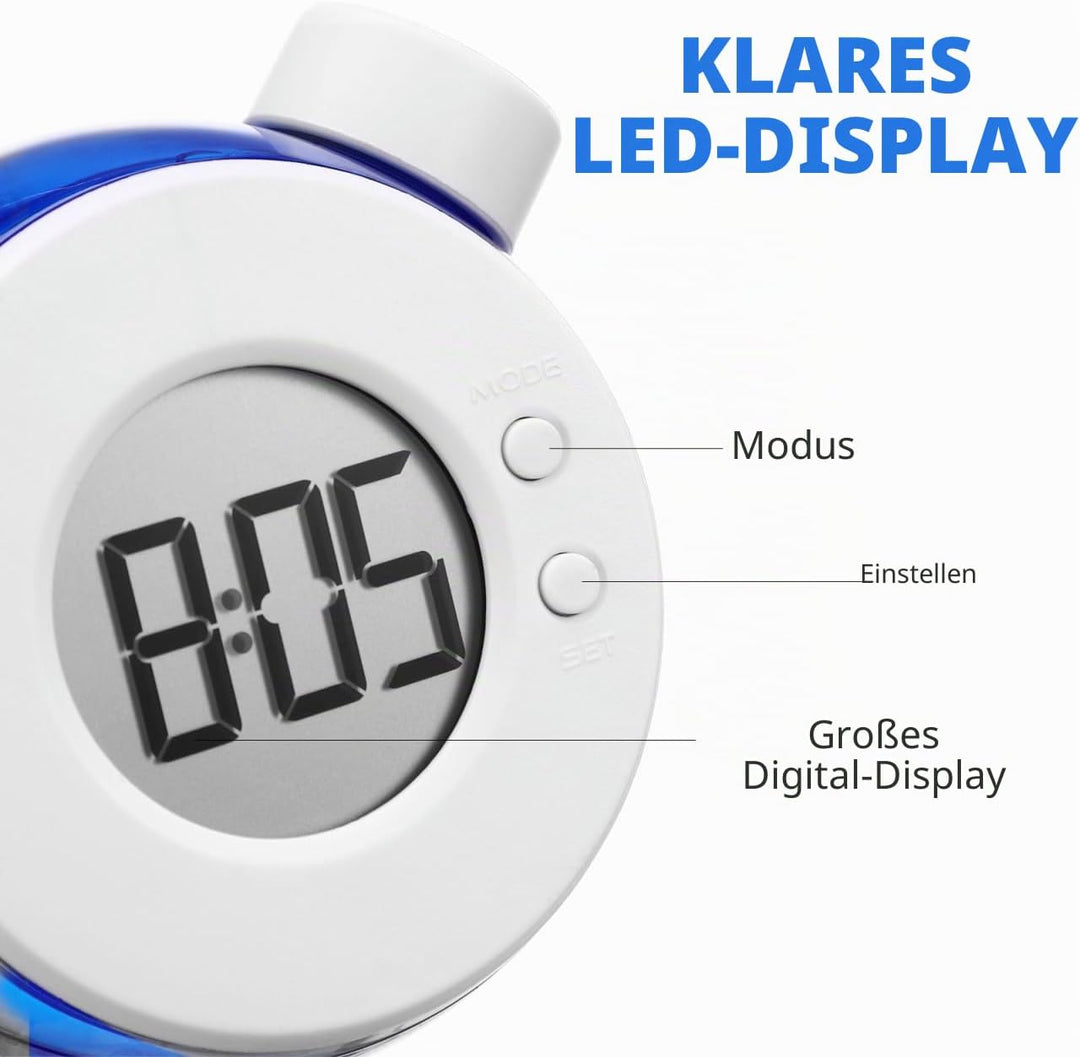 Alipis Wasseruhr Led-Display Mit Wasserenergie Ohne Batterie Umweltfreundliche Schreibtischuhr Mit B