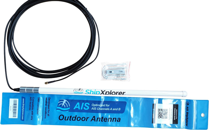 ShipXplorer AIS 162 MHz Aussenantenne, Weiss