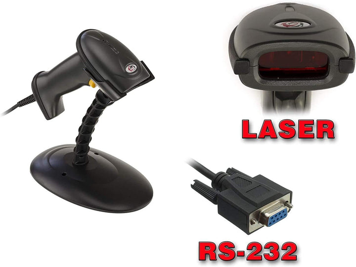 KALEA-INFORMATIQUE Handtuch Laser Barcodescanner. Mit freihändigem Portal, serieller Anschluss RS232
