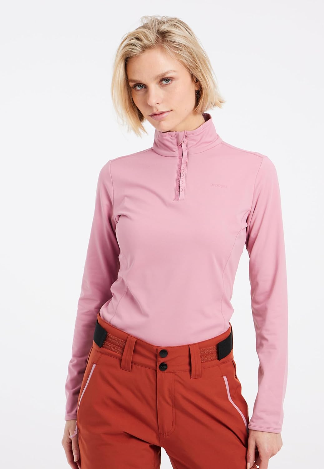 Protest Damen Fabriz 1/4 Zip Top Sweatshirt 3XL Cameo Pink, 3XL Cameo Pink