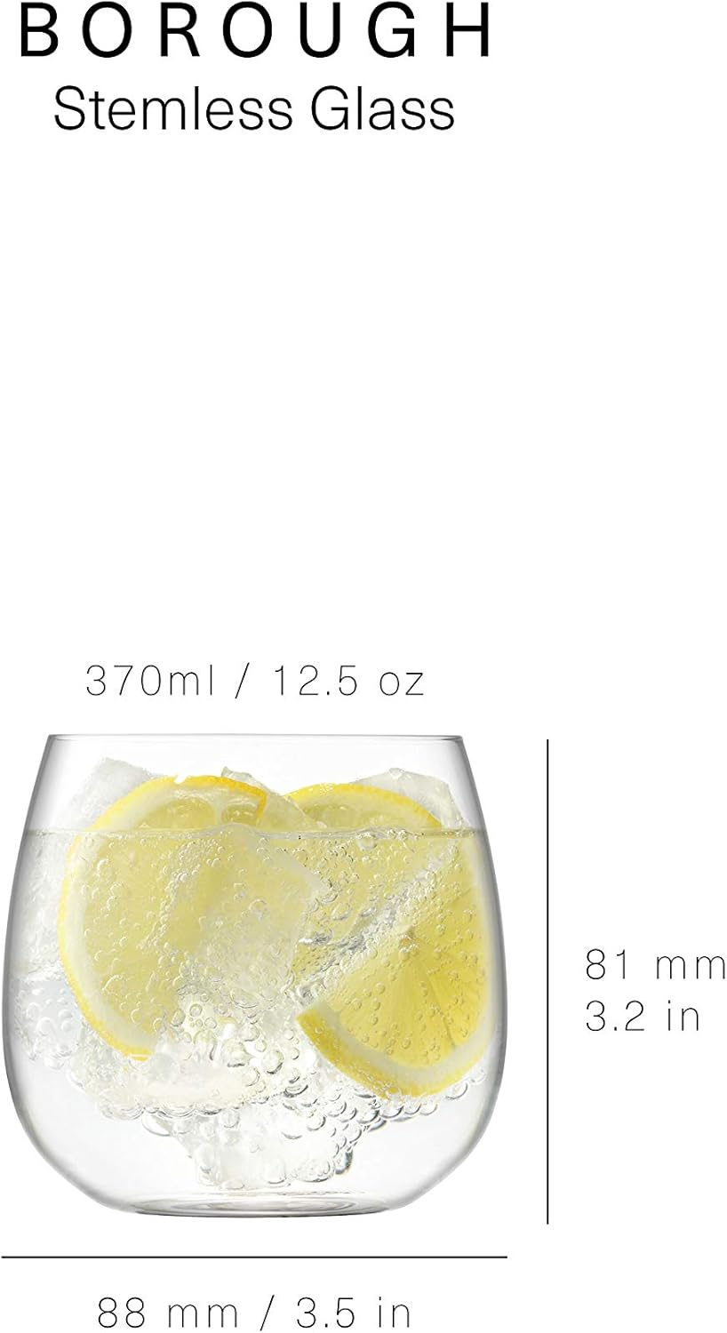 LSA Borough Weinbecher 370ml Klar x 4, 370ml