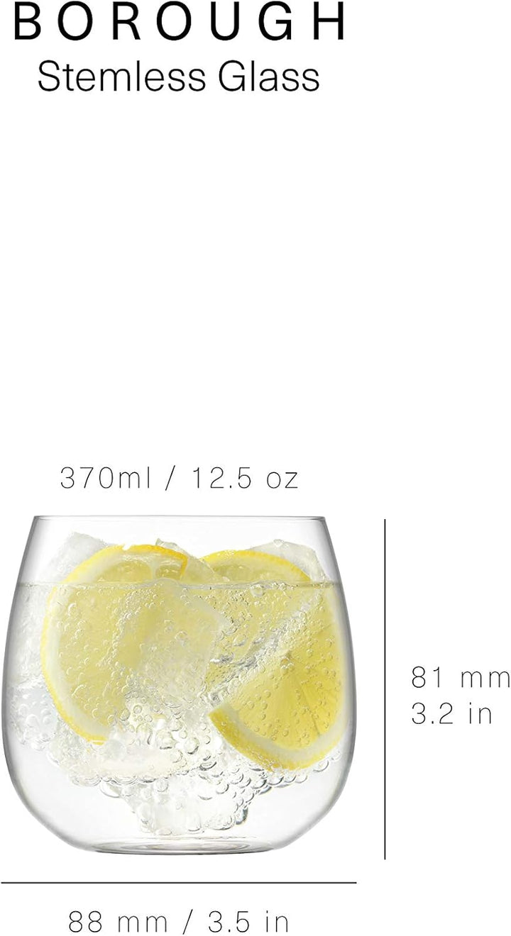 LSA Borough Weinbecher 370ml Klar x 4, 370ml