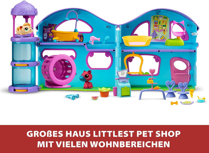 BANDAI - Littlest Pet Shop - Das Grosse Haus der Pet Shop - Spielset mit 2 Pet Shop Figuren und über