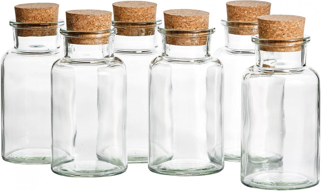 MamboCat 6er Set Gewürzgläser | Füllmenge 300 ml | Wiederverwendbare Glasdose + Korkverschluss | hoc