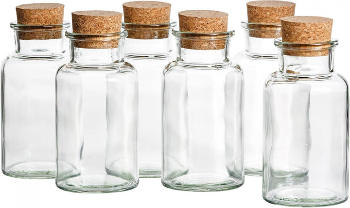 MamboCat 6er Set Gewürzgläser | Füllmenge 300 ml | Wiederverwendbare Glasdose + Korkverschluss | hoc