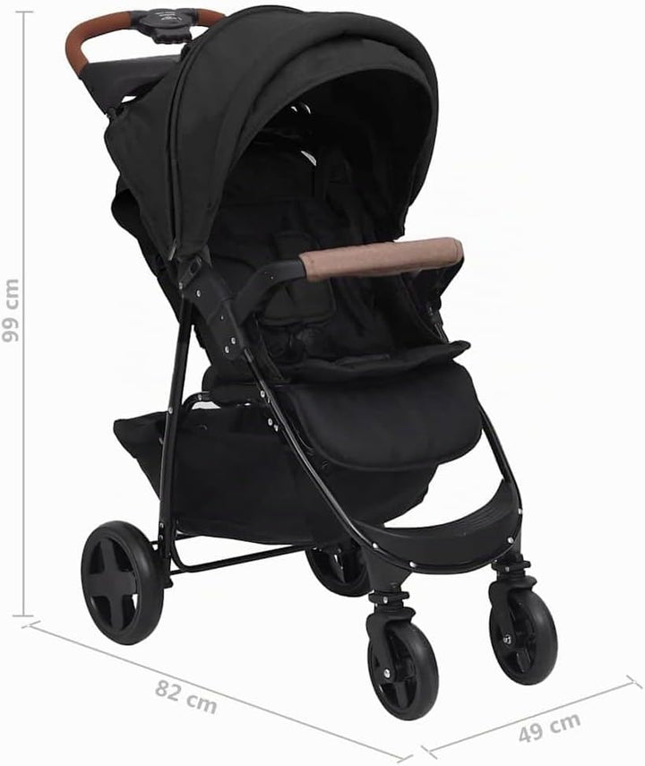 vidaXL Kinderwagen 2-in-1 Klappbar Kombikinderwagen Kinder Baby Buggy Sportwagen Reisebuggy Babywage