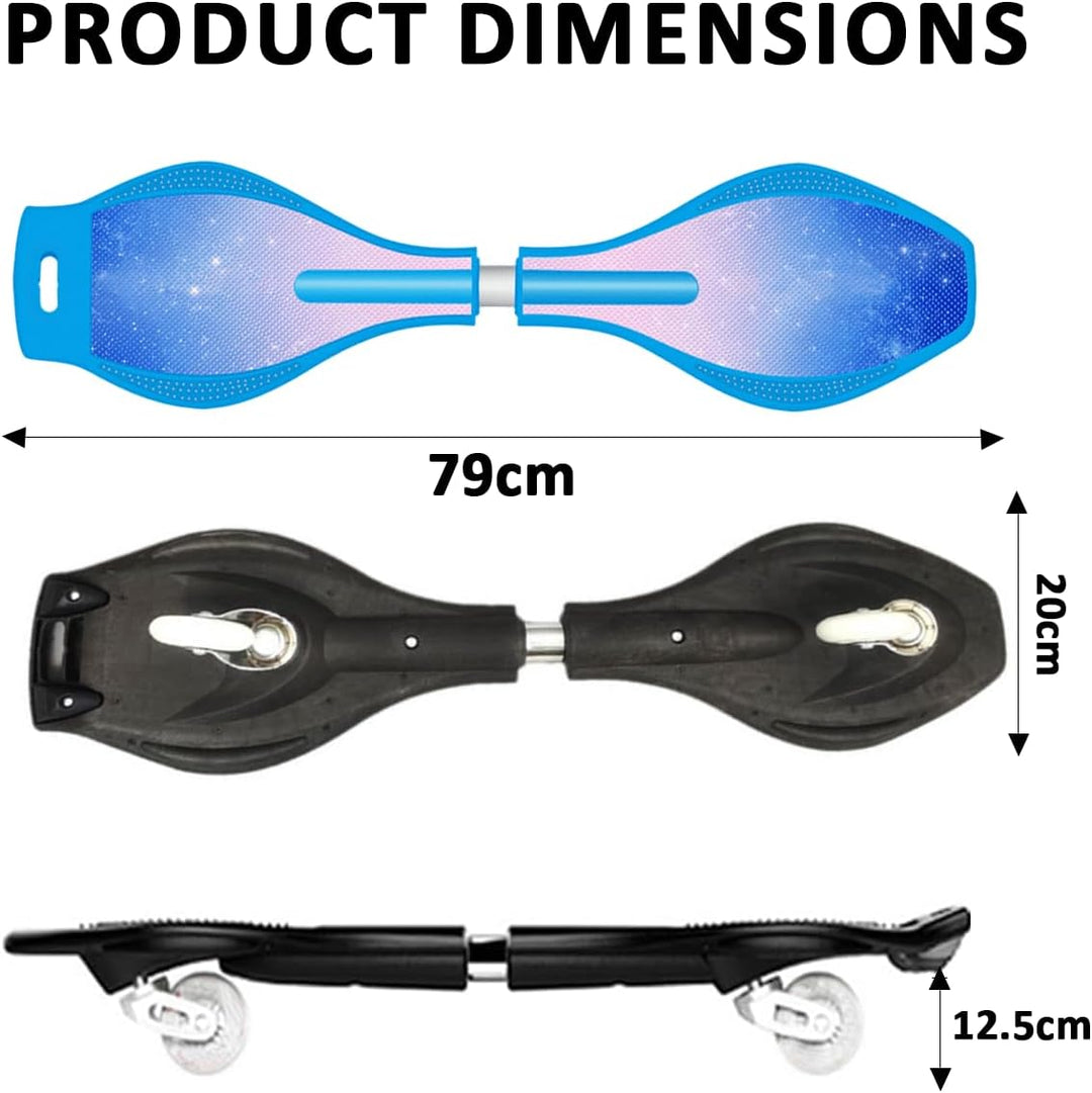 ERNAN Waveboard- Compact Lightweight Caster Board Kids/Teens. Waveboard Kinder Street Surfen Caster