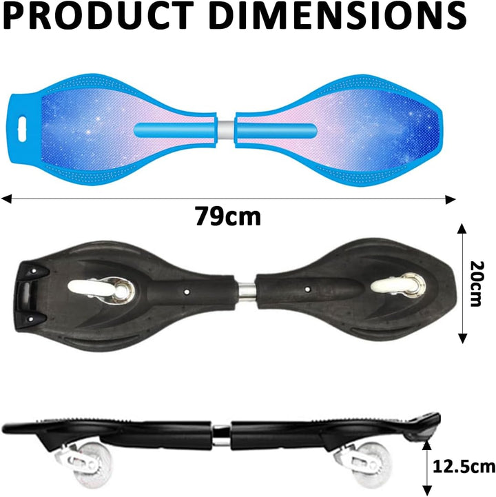 ERNAN Waveboard- Compact Lightweight Caster Board Kids/Teens. Waveboard Kinder Street Surfen Caster