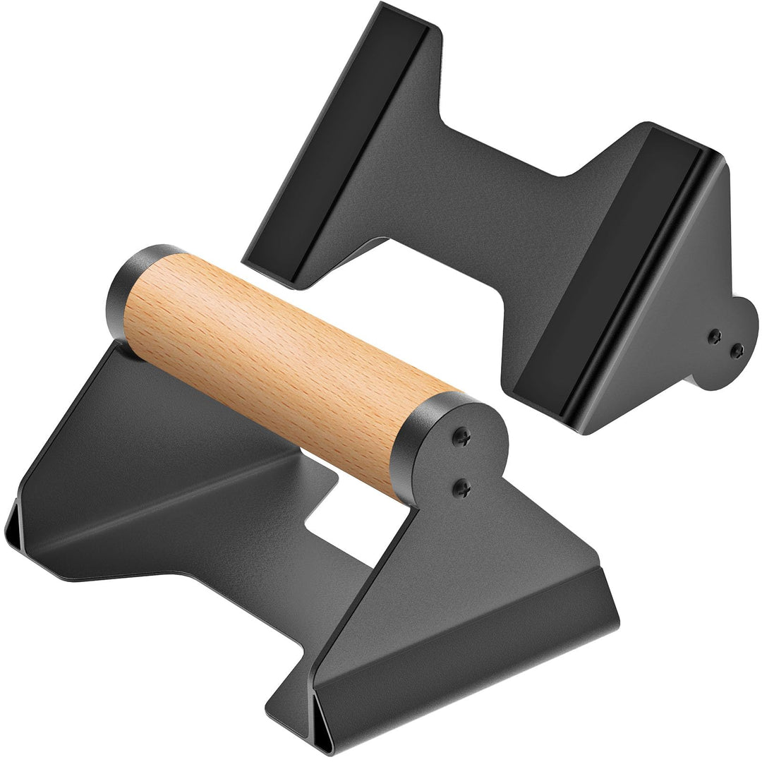 Kipika Liegestützstangen, Liegestütz-Ständer, ergonomische Holzgriffe, rutschfeste Gummiunterlage, P