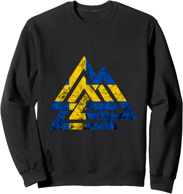 Valhalla Schweden Valknut Schwedischer Wikinger Svergie Odin Sweatshirt