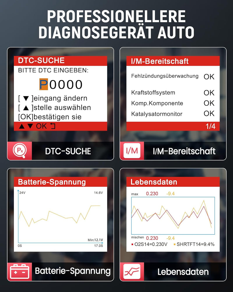 OBD2 Diagnosegerät, Thinkcar THINKOBD 100 Diagnosegerät Auto, Verbesserter Universal USB OBD-ii Diag