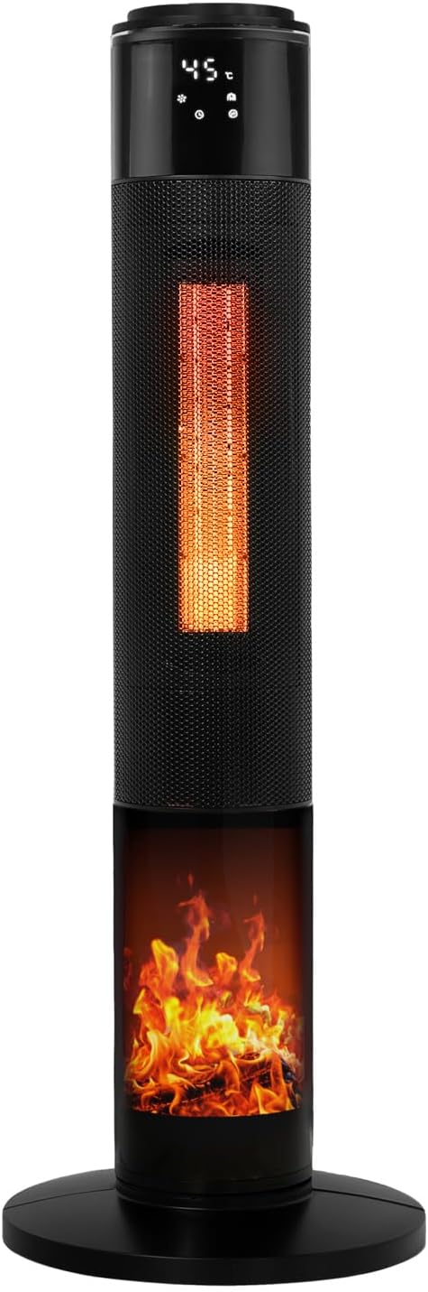 Tronitechnik® Heizlüfter Turmheizstrahler 1000 / 2000W Heizstrahler Standheizstrahler mit Fernbedien