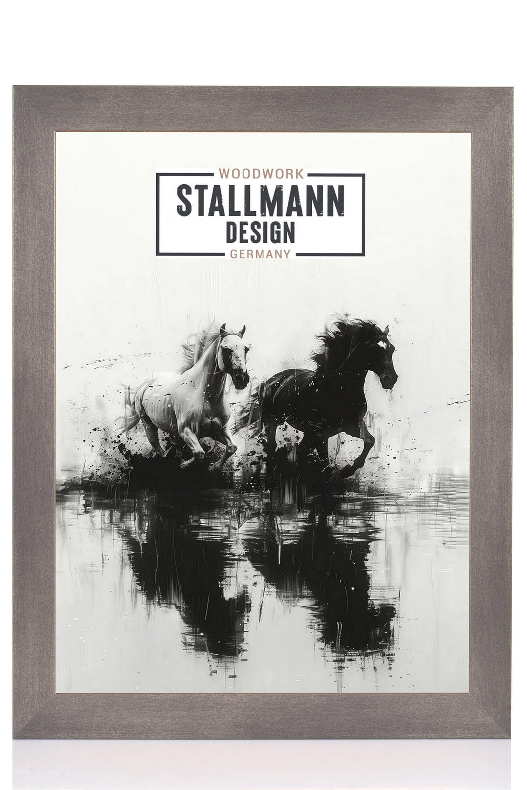Stallmann Design Bilderrahmen 50x100 cm stahl Holz mit Acrylglas Rahmen-Breite 40mm Posterrahmen Wec