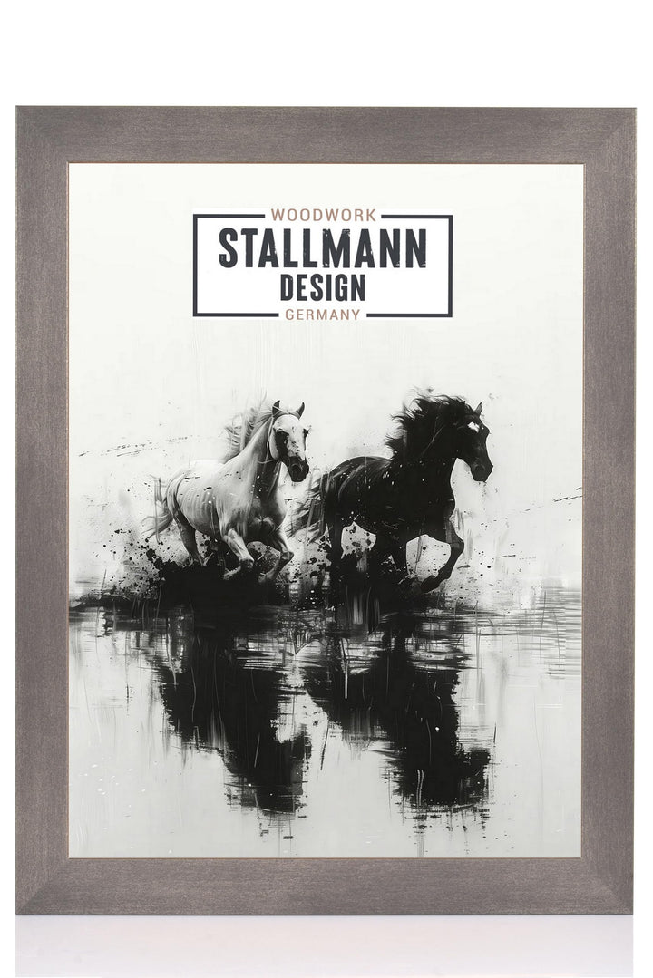 Stallmann Design Bilderrahmen 50x75 cm stahl Holz mit Acrylglas Rahmen-Breite 40mm Posterrahmen Wech