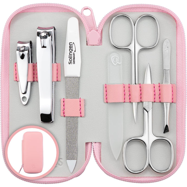 marQus Maniküre Set Damen und Herren Solingen Made in Germany 7 Teile mit patenierter Glasfeile für