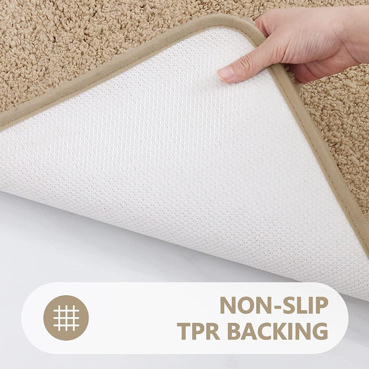 Homaxy Badezimmerteppich Set 2 teilig Badematte rutschfest Waschbar Weiche Hochflor Badteppich Flaus