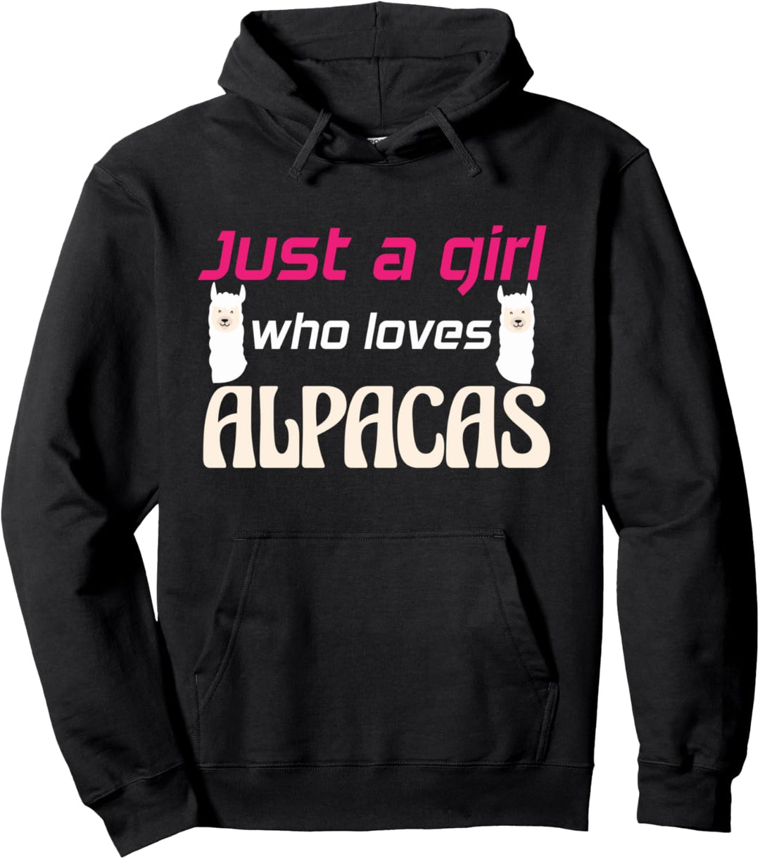 Nur ein Mädchen das Alpakas liebt Spruch Zucht Alpaka Pullover Hoodie