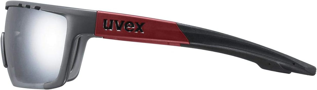 Uvex Unisex Sportstyle 707 Sportbrille (1er Pack) Einheitsgrösse grey red mat/silver, Einheitsgrösse