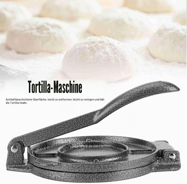 6,5 Zoll Tortilla Pressmaschine, Mais Tortillas Teigpresswerkzeuge Roti Press Küchenzubehör (Grau),