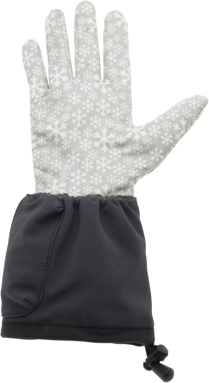 Glovii GEG Akku Beheizte Thermoaktive Universal Handschuhe, Grössen S-M, L-XL, Hellgrau-Schwarz, Sch