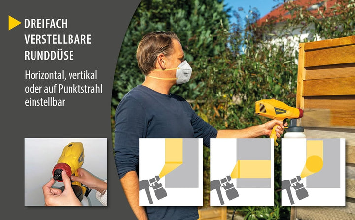 WAGNER Farbsprühsystem Wood&Metal Sprayer W125 für Lacke, Lasuren im Innen- und Aussenbereich, 5m² -