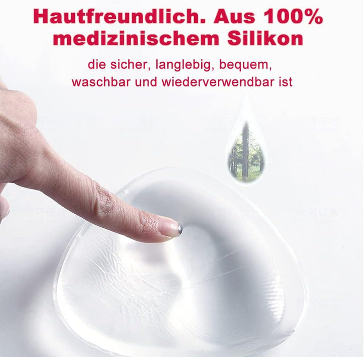 2X Silikon-Gel BH-Einlagen Brust vergrössern - Push-Up Silikoneinlagen Farblos, Farblos