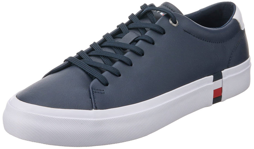 Tommy Hilfiger Herren Corporate Leather Detail Vulc Fm0fm04589 Vulkanisierte Sneaker 41 EU Blau Dese
