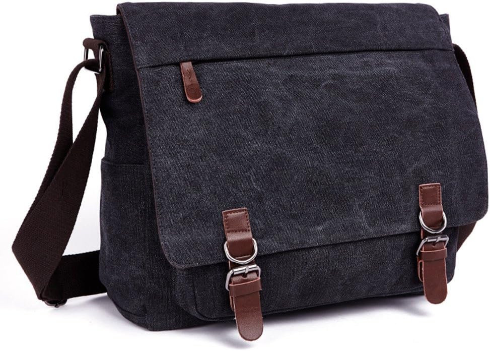 LOSMILE Umhängetasche Herren Schultertasche 16 Zoll Kuriertasche Canvas Laptop Tasche Messenger Bag