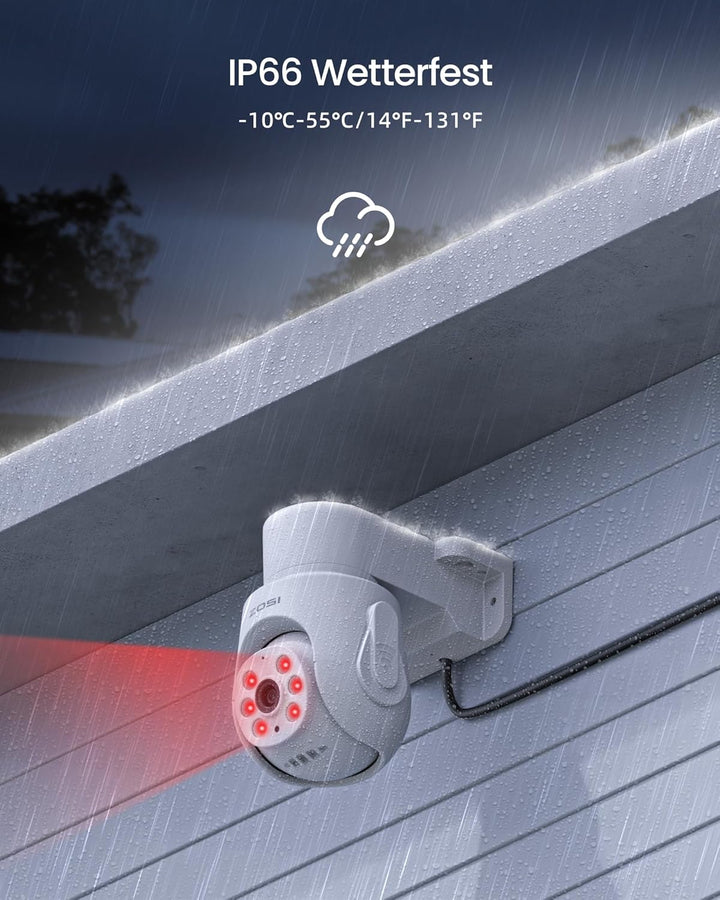 ZOSI Kabelgebunden 2MP PTZ Überwachungskamera Aussen Set mit Audio, 8CH 5MP 1TB DVR, KI Personen-/Au