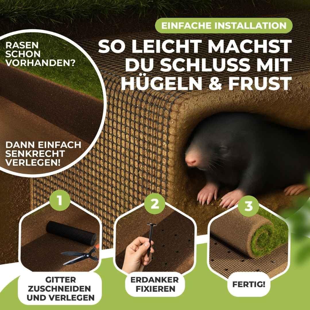 Florade® Premium Maulwurfgitter | 270g/m² | Effektiver Schutz für den Garten | Robust, langlebig, le