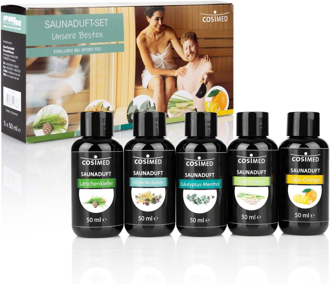 Probierset Saunadüfte, Saunaduft, Saunaaufguss Konzentrat, 6 Flaschen à 50 ml