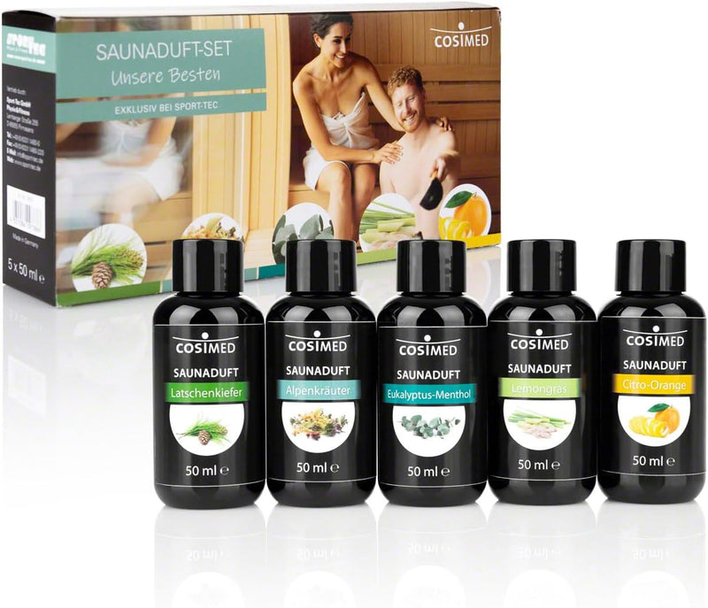 Probierset Saunadüfte, Saunaduft, Saunaaufguss Konzentrat, 6 Flaschen à 50 ml