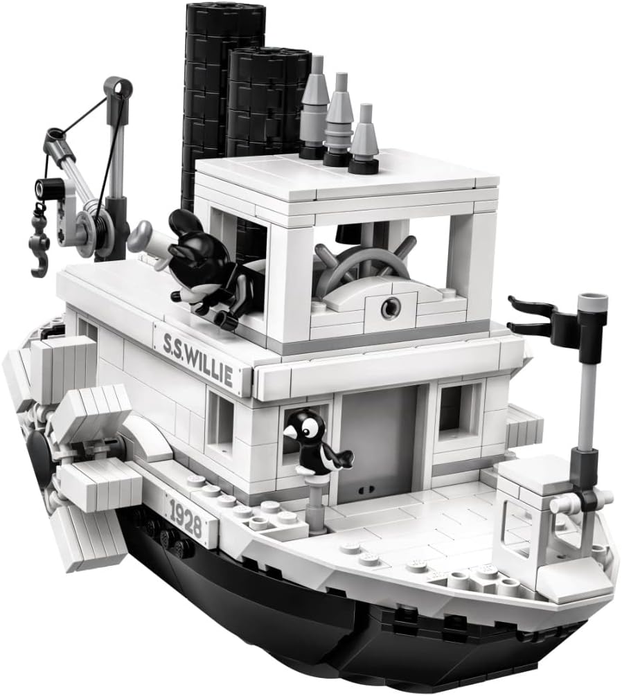LEGO Ideas 21317 Disney Steamboat Willie Building Kit (751 Pieces)