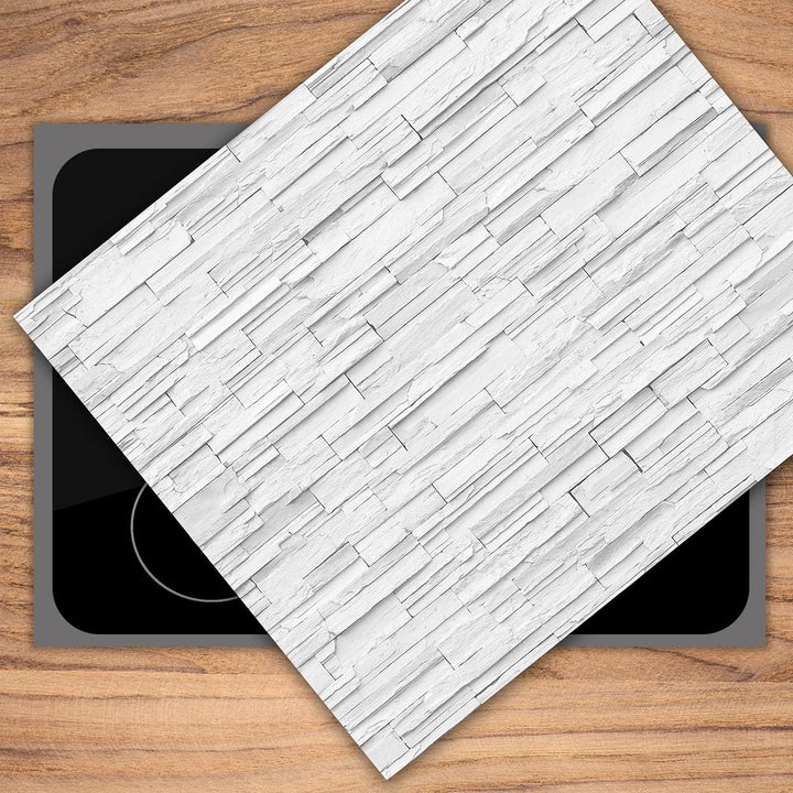 SmartDecoration Herdabdeckplatte Ceranfeldabdeckung aus Glas 60x52 cm Einteilig Motiv "Granitstein"