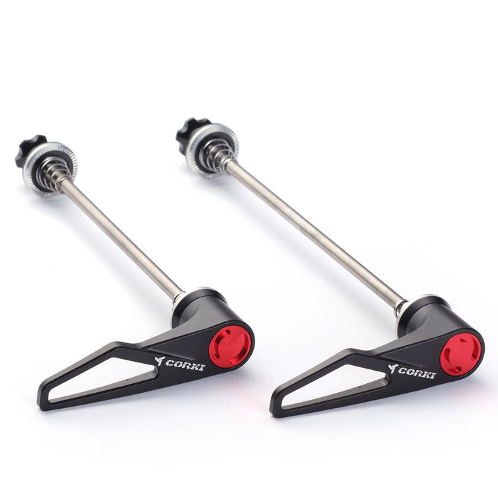 corki Cycles Titan Schnellspanner Set - verbessertes Ratschen/Schlüssel Design, für MTB & Rennräder
