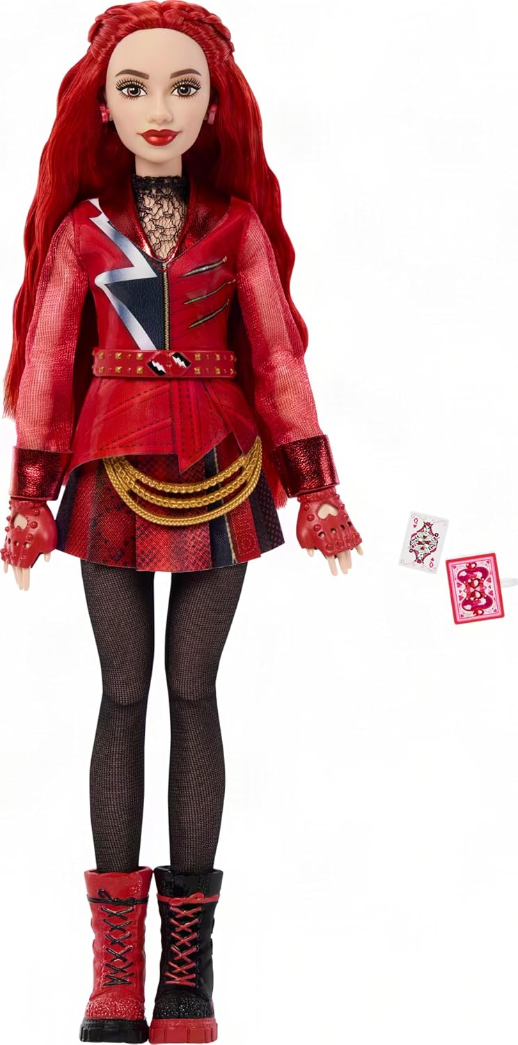Mattel Disney „Descendants: Wicked Wonderland“ Red, Tochter der Herzkönigin, Modepuppe mit ausziehba